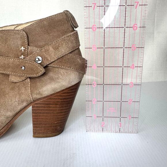 RAG & BONE Harrow Bootie Women's 8 Tan‎ Suede Leather Boho Edgy Festival Concert - Picture 11 of 11